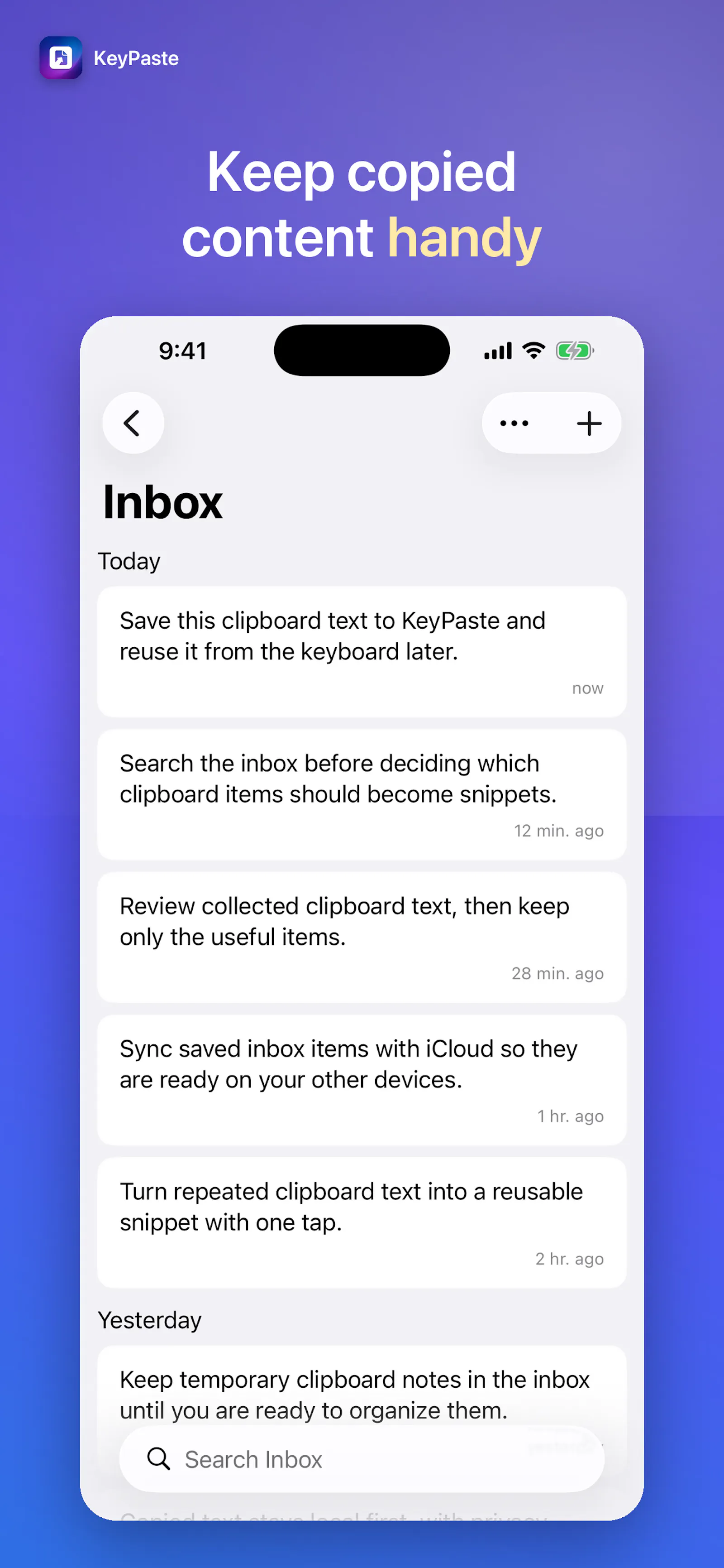 KeyPaste screenshot 3