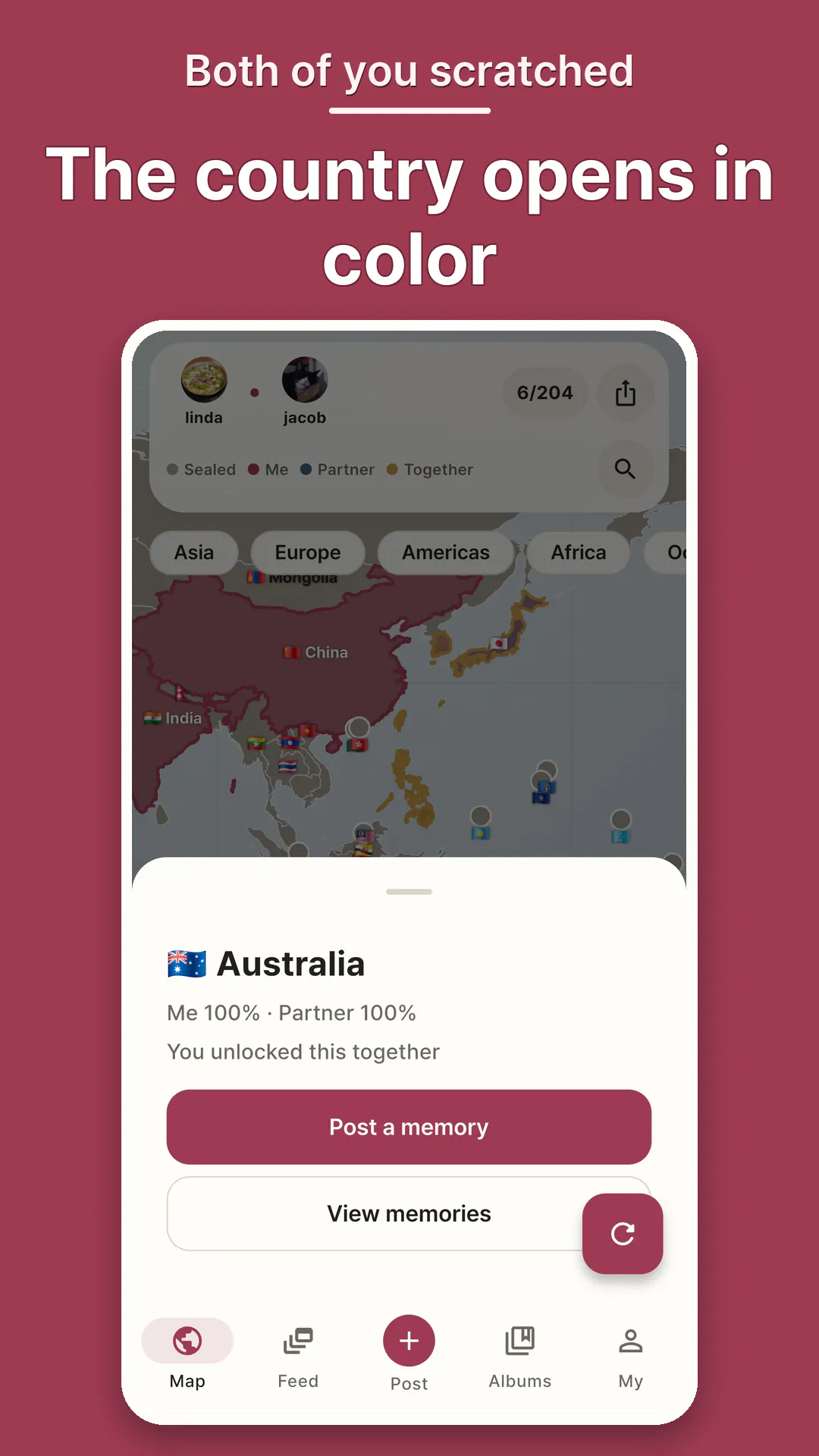 Scratchy Us — A world map for two gallery image