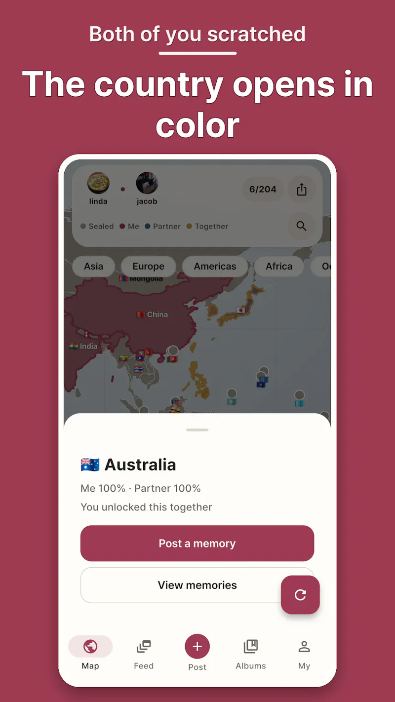 Scratchy Us — A world map for two screenshot 4