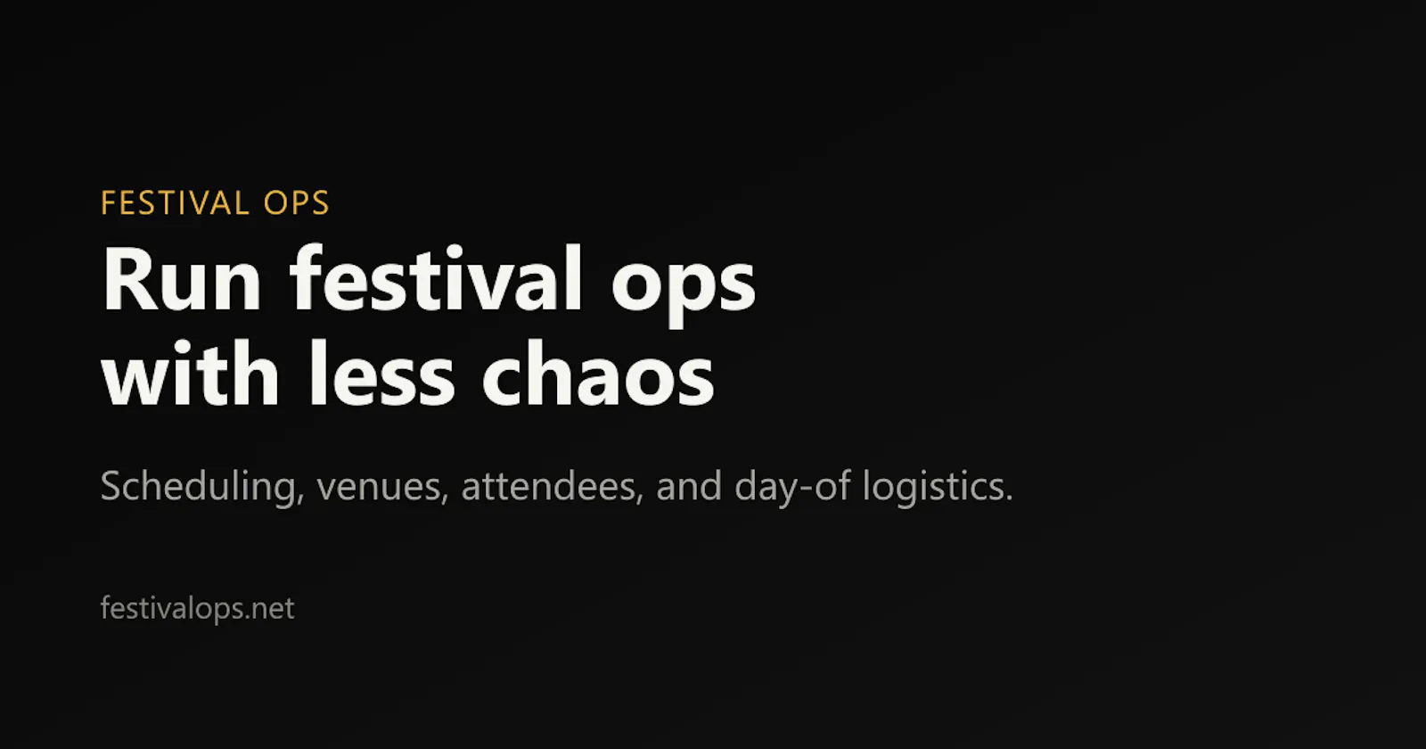 FestivalOps screenshot 1