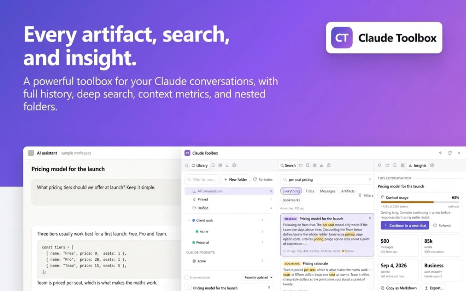 Claude Toolbox screenshot 2