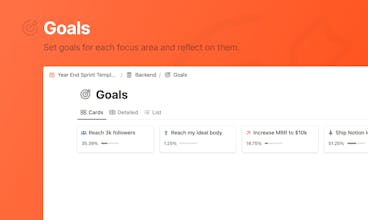 Year End Sprint Notion Template gallery image