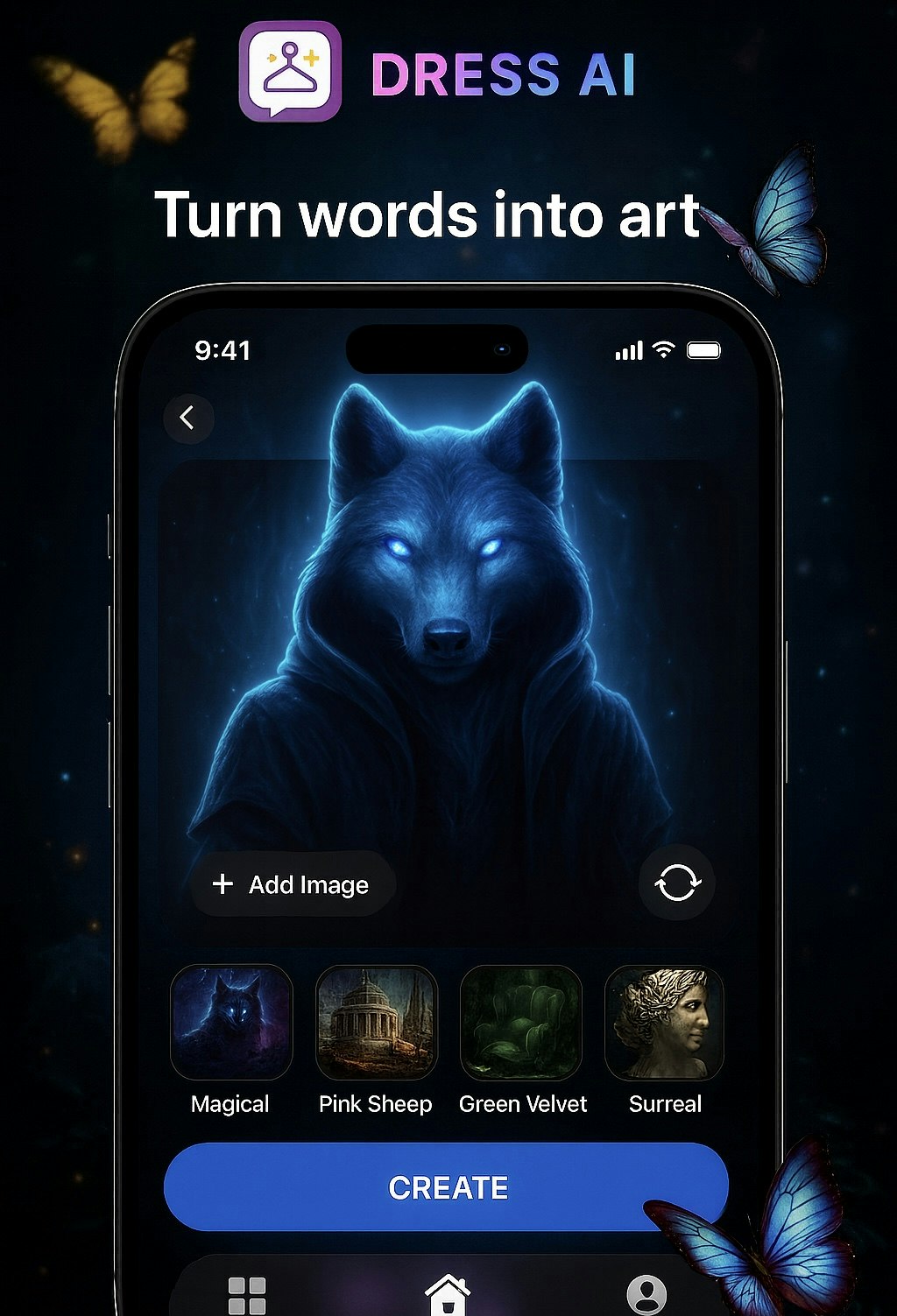 Dress AI - Main product screenshot demonstrating key features and user interface