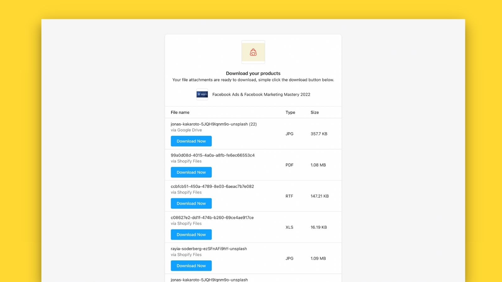 Shopify Digital Downloads uygulaması media 3