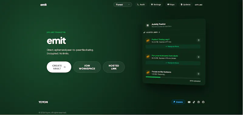 EmitHub screenshot 1