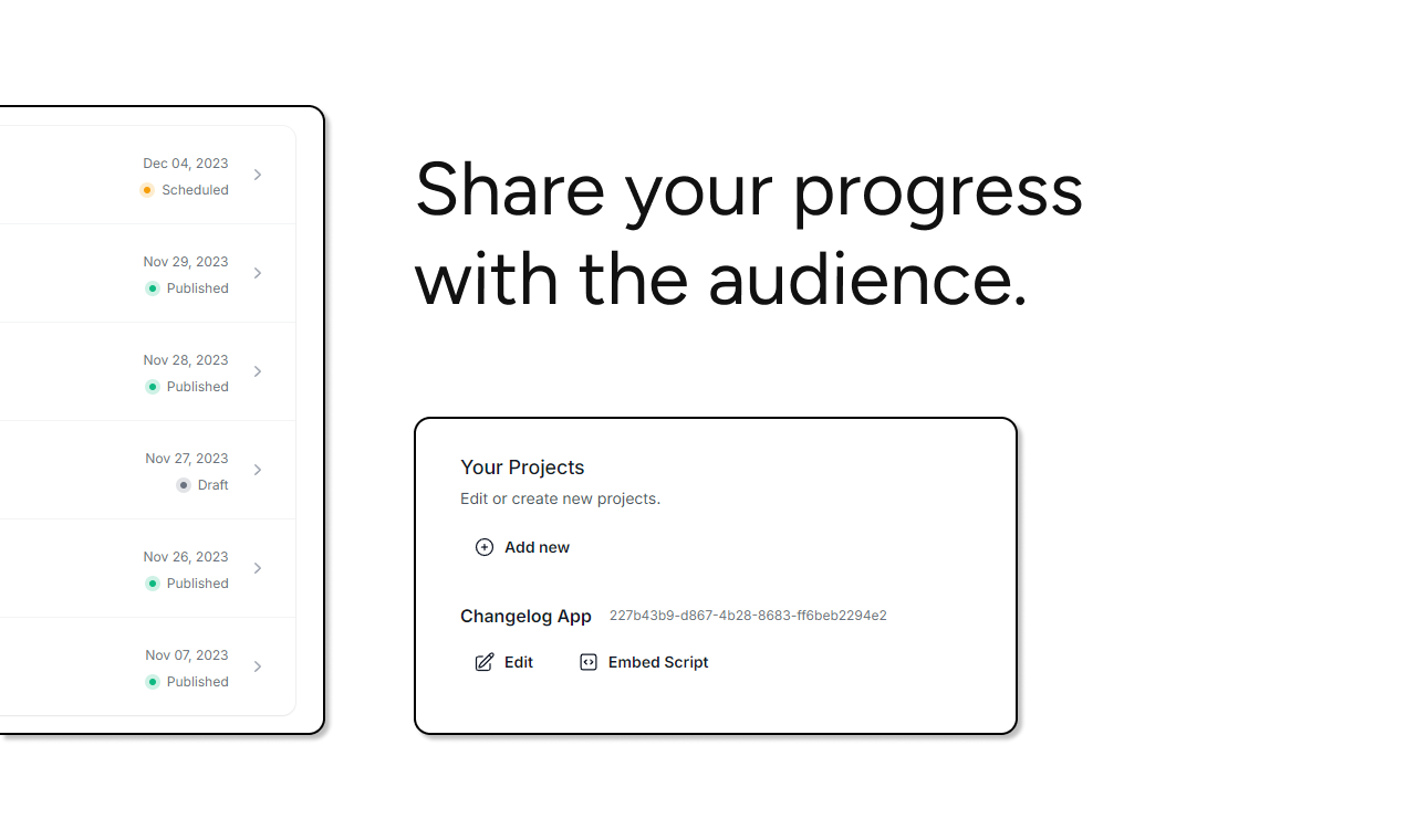 Changelog. gallery image