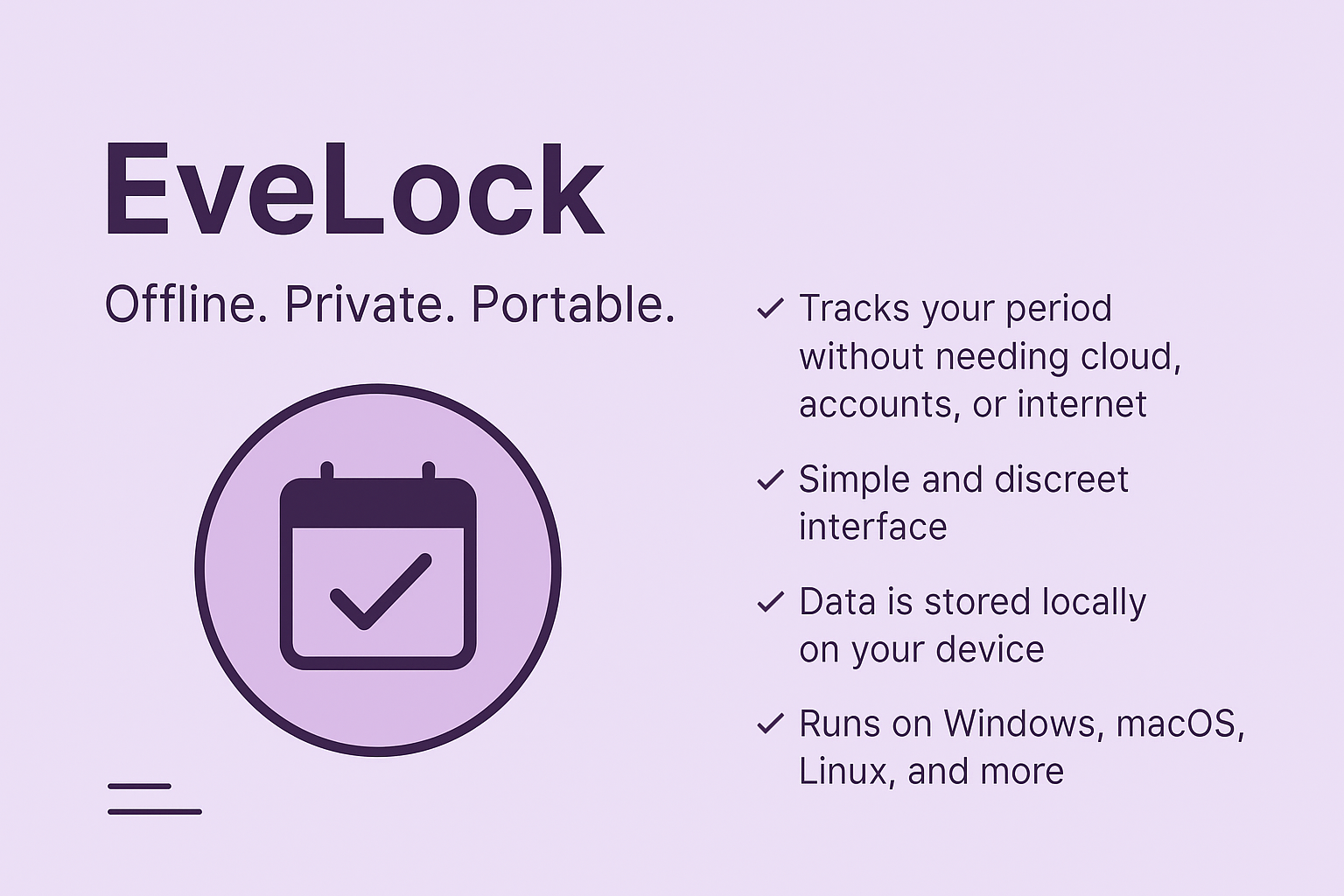 Evelock Offline Menstruationszyklus -Tracker media 1