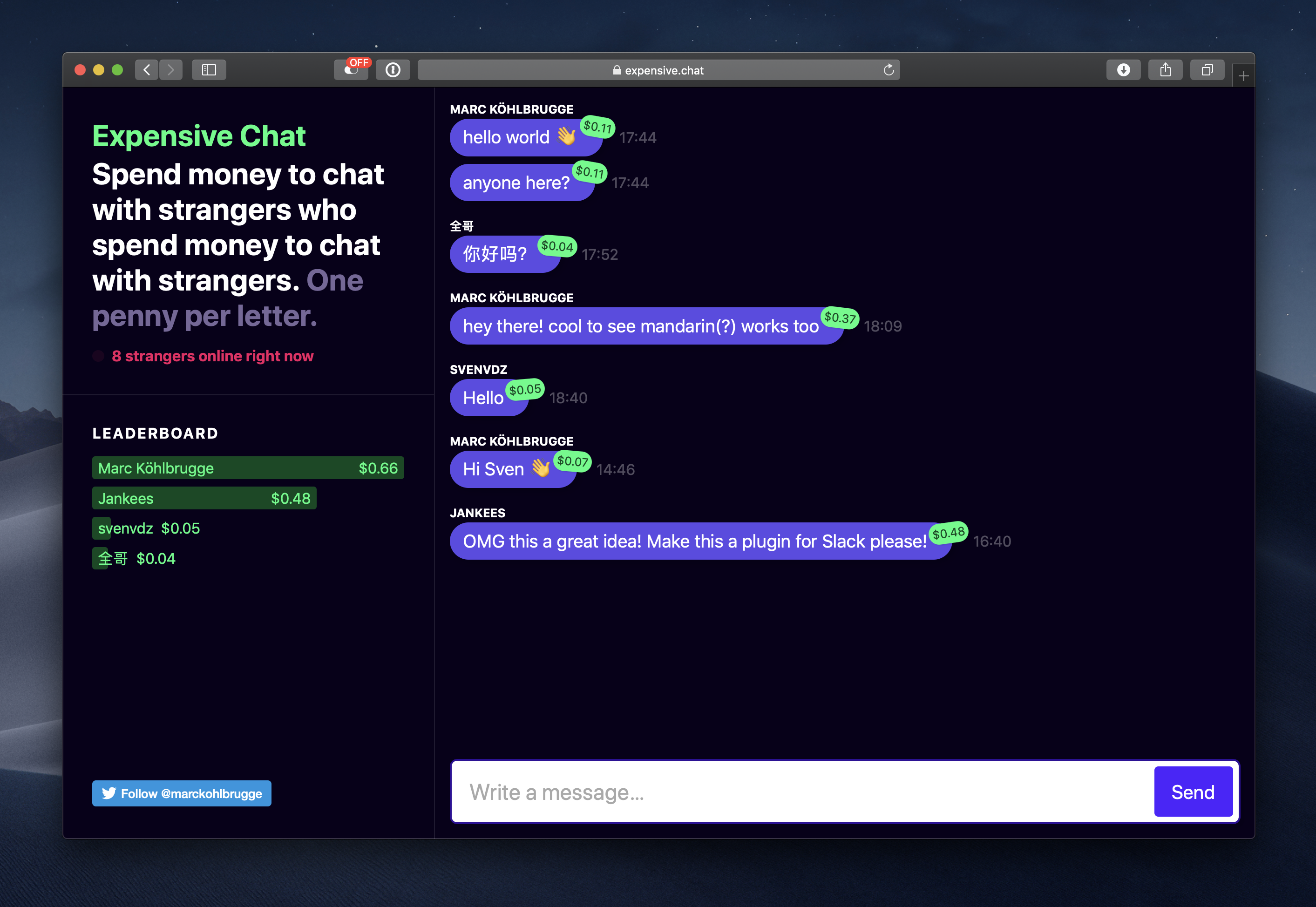 Expensive Chat Image