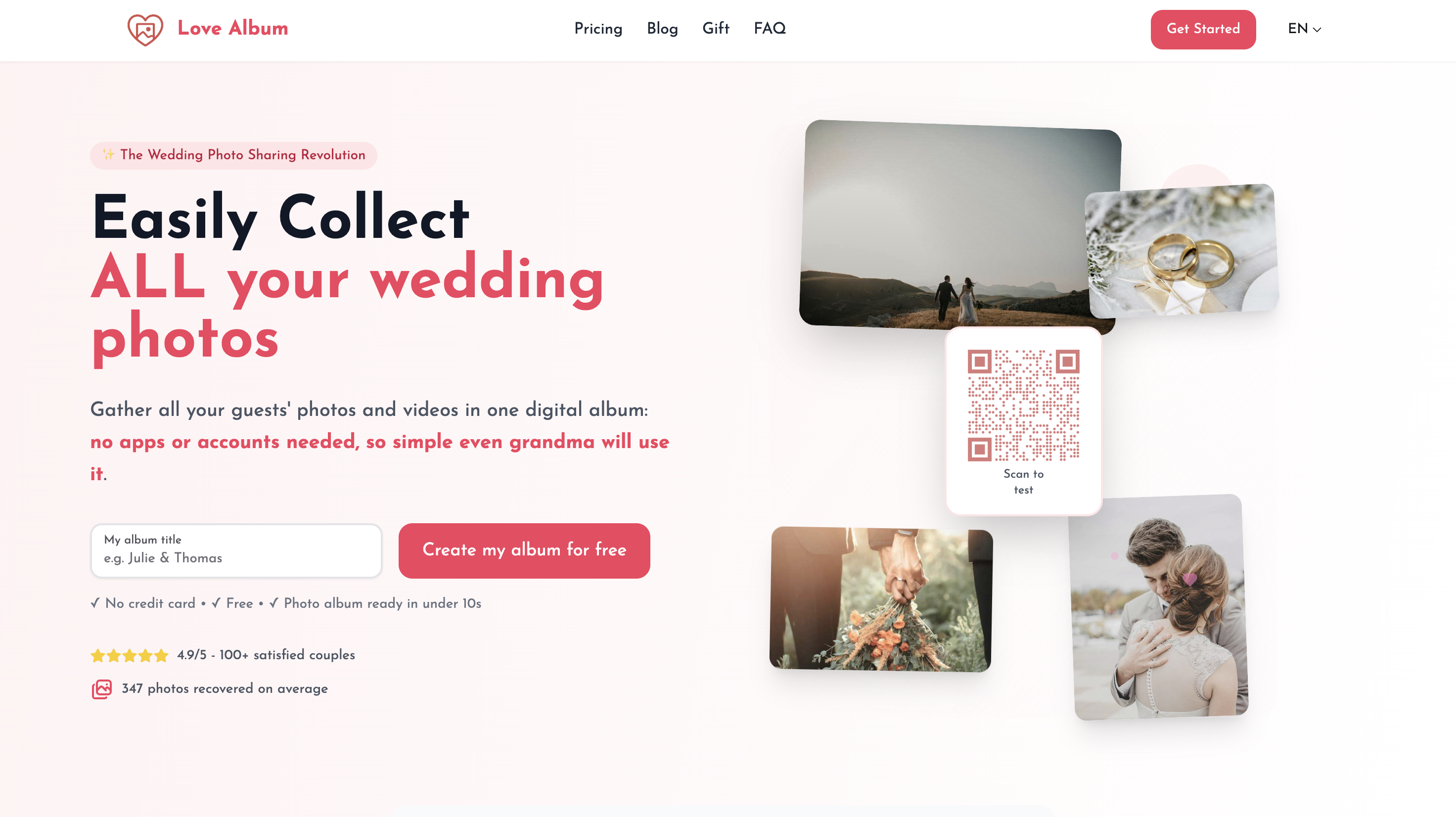 Média Album d'amour - Collectez facilement toutes vos photos de mariage 3