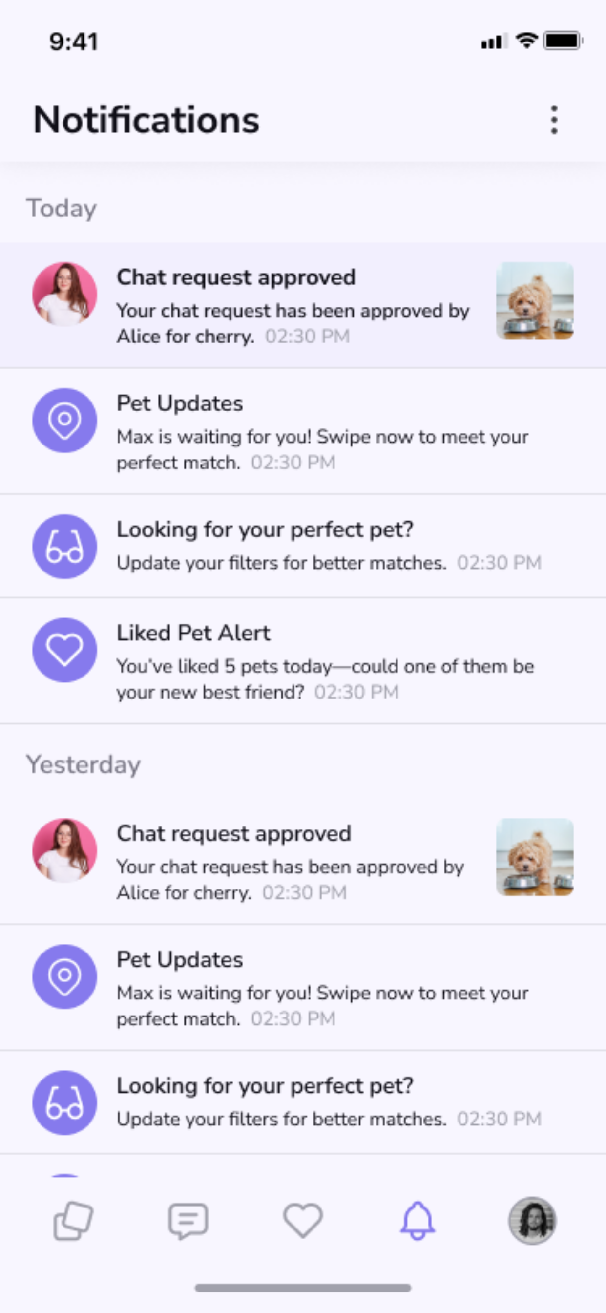 Pet Finder - Screenshot 4 showing product features and functionality