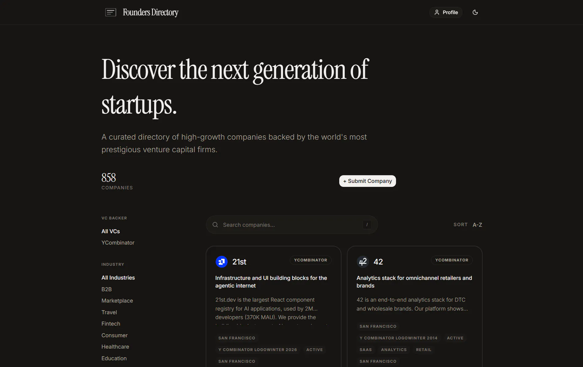 Founders Directory gallery image
