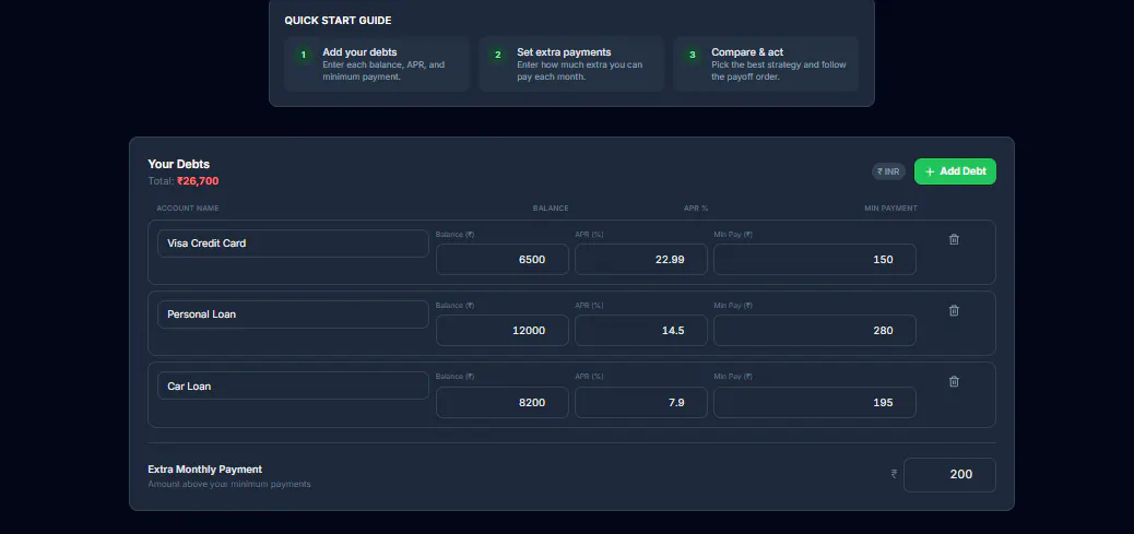 DebtMeltPro screenshot 1