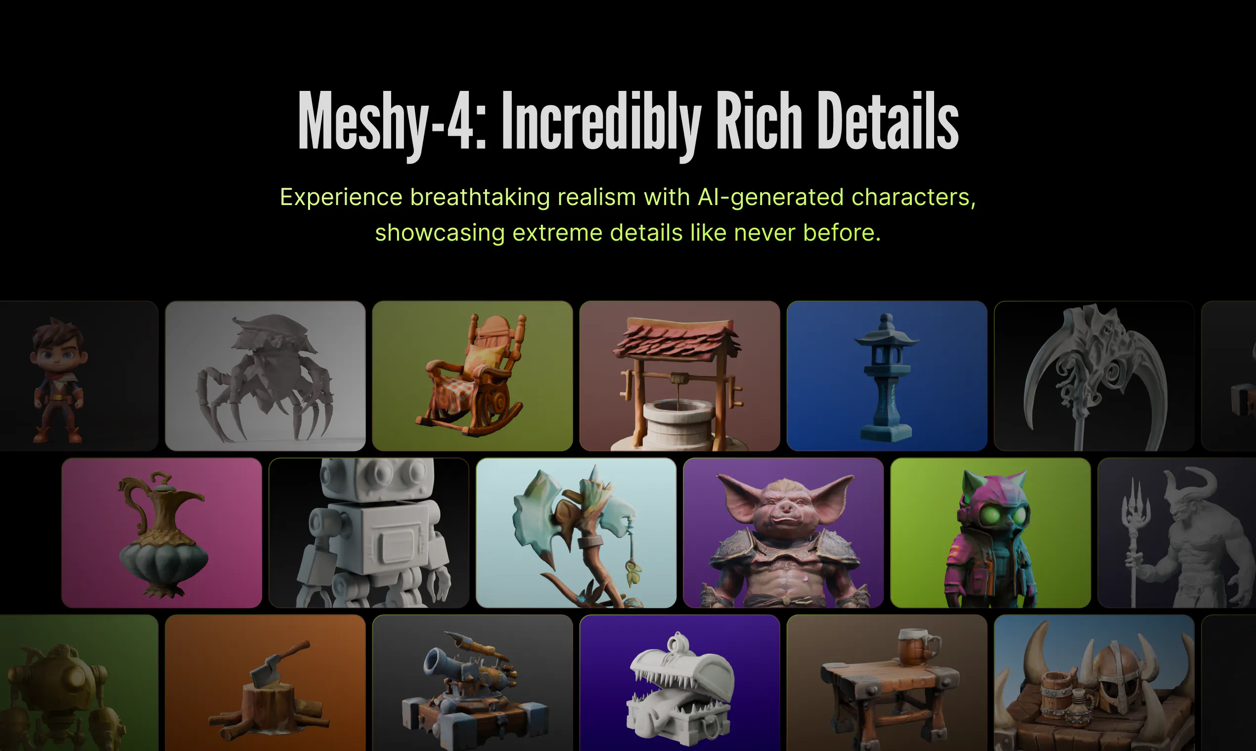 Meshy: Create stunning 3D models with AI | Product Hunt