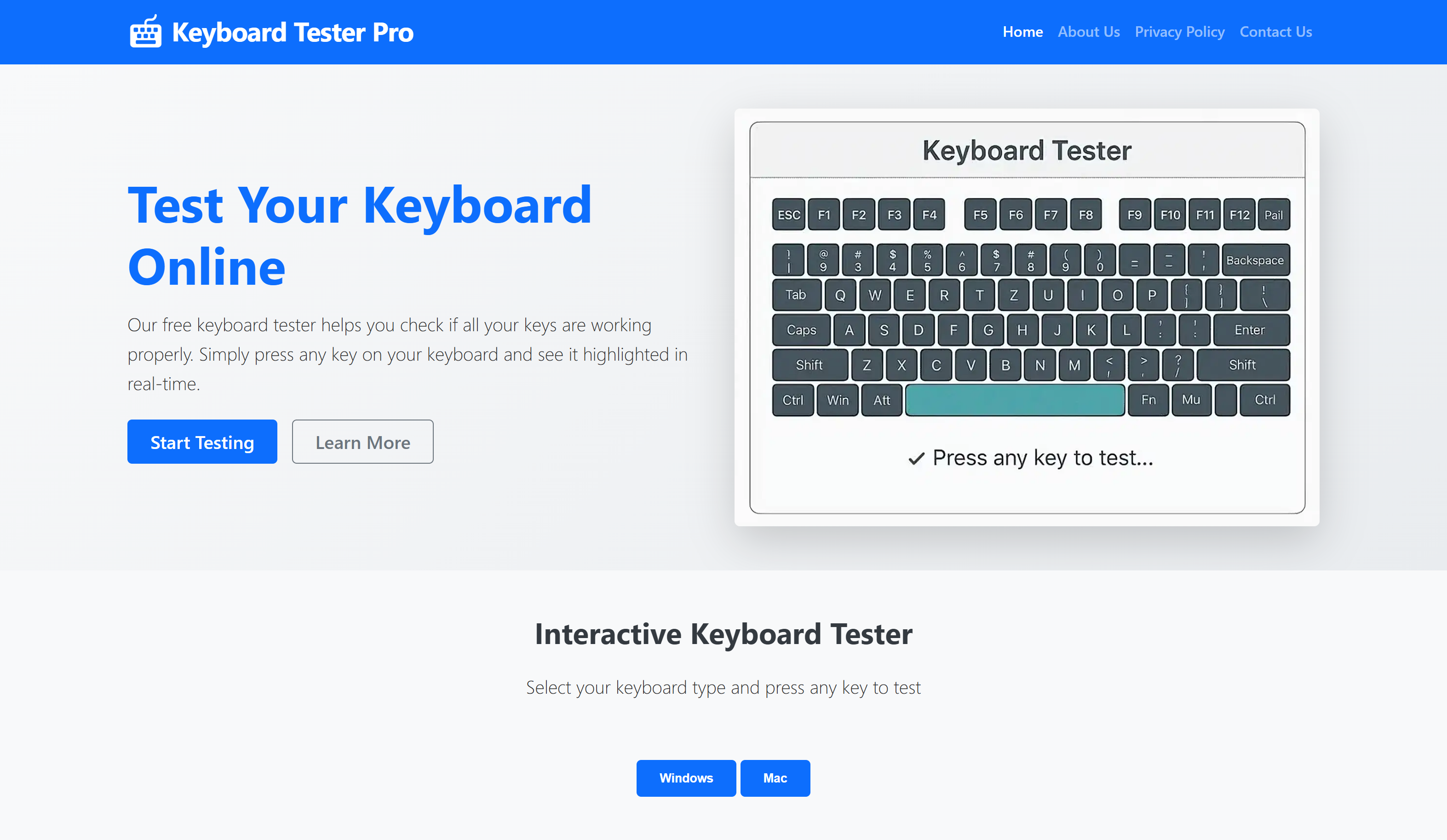 Testeur de clavier Pro media 1