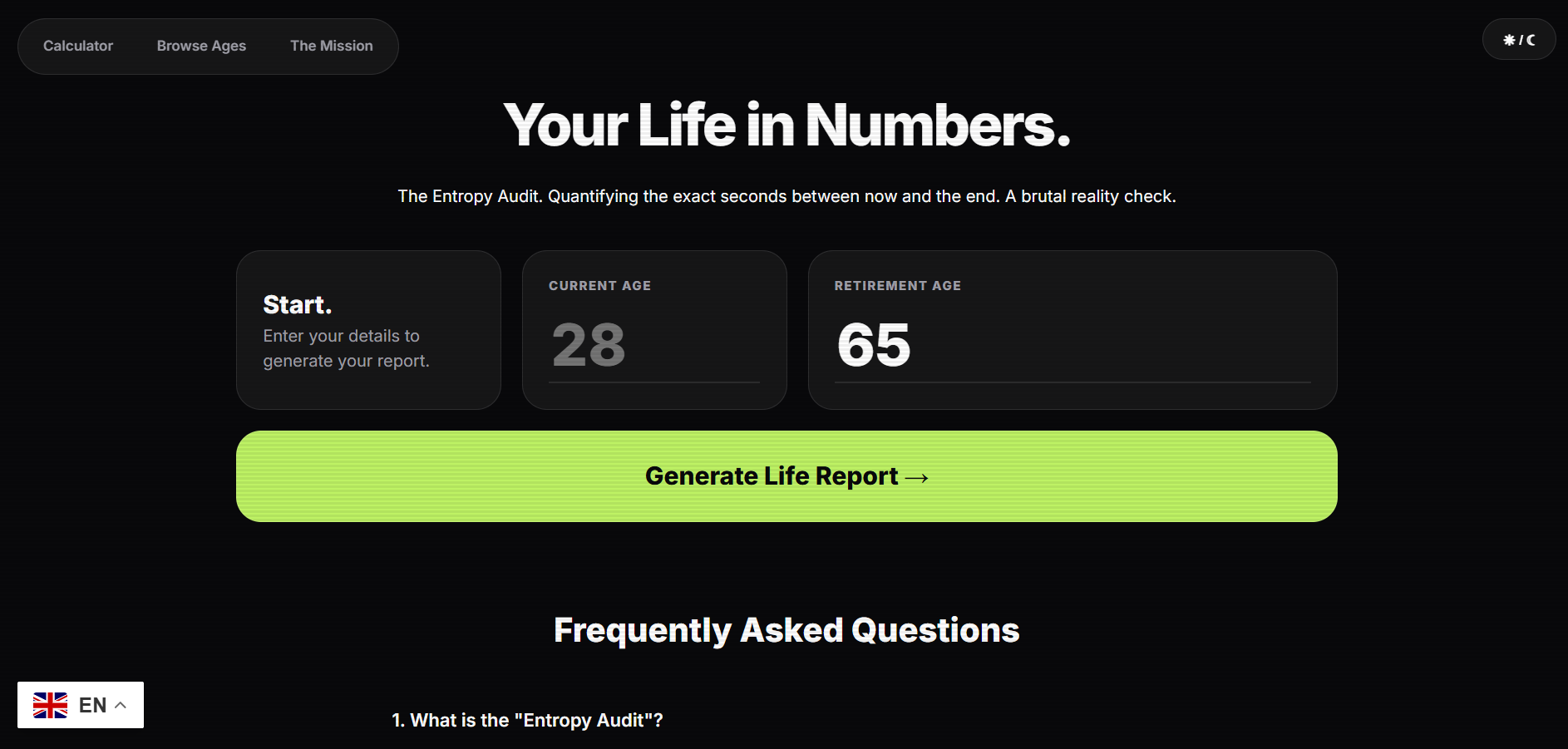Tkr.life - Main product screenshot demonstrating key features and user interface