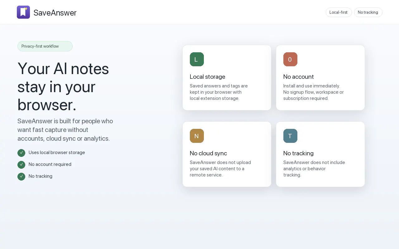 SaveAnswer gallery image
