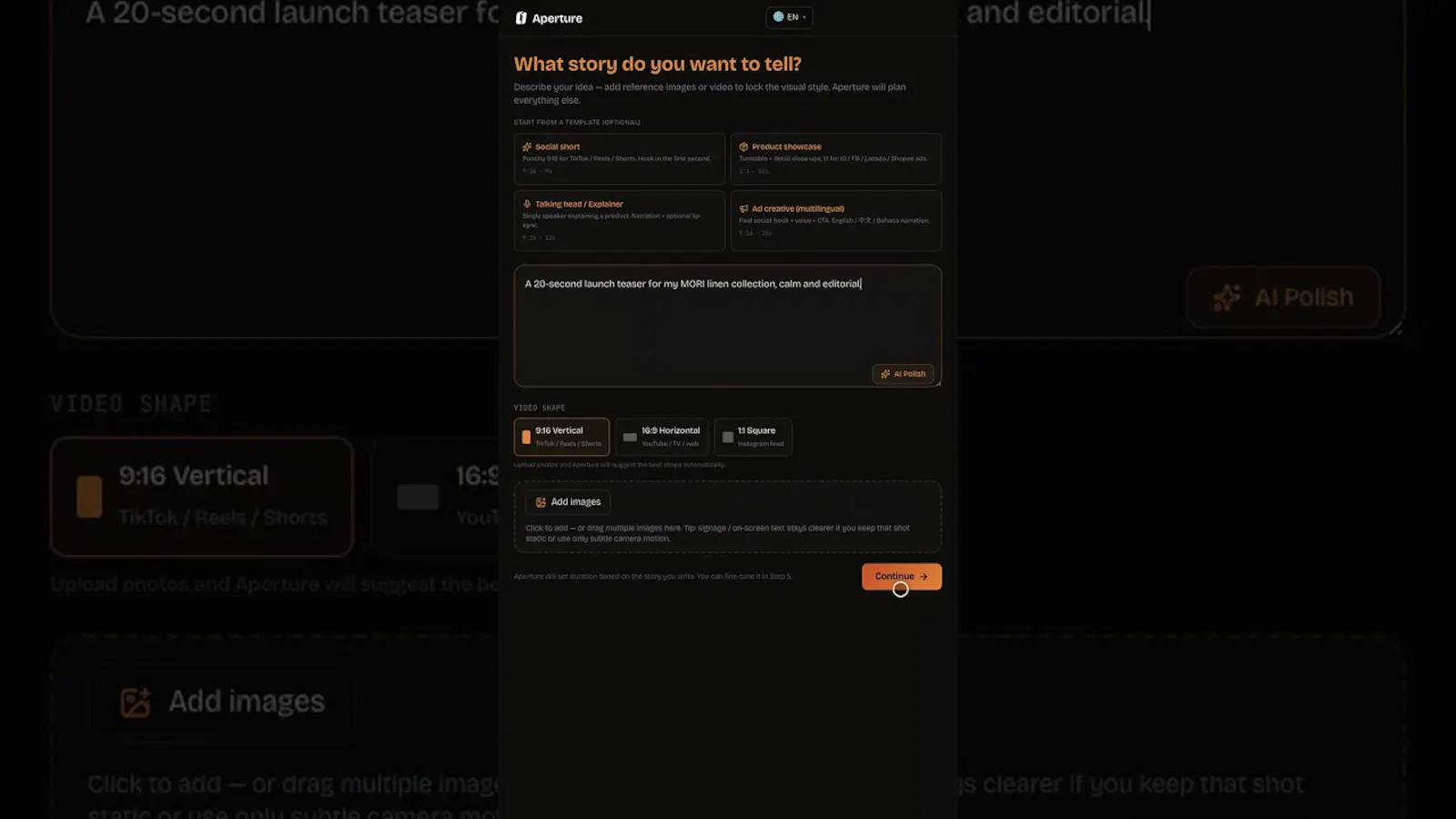 Aperture screenshot 1 (video preview)