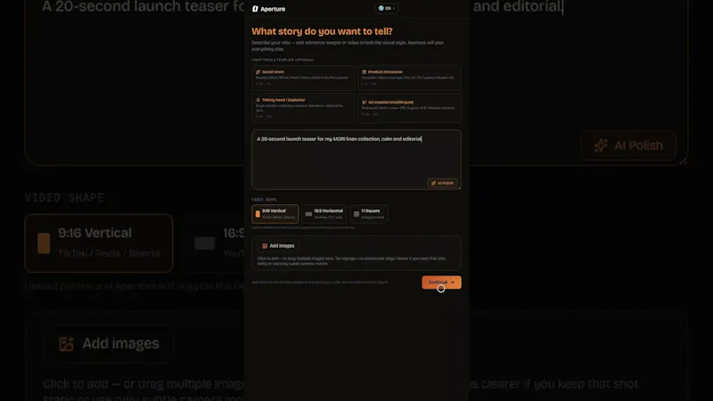 Aperture screenshot 1 (video preview)