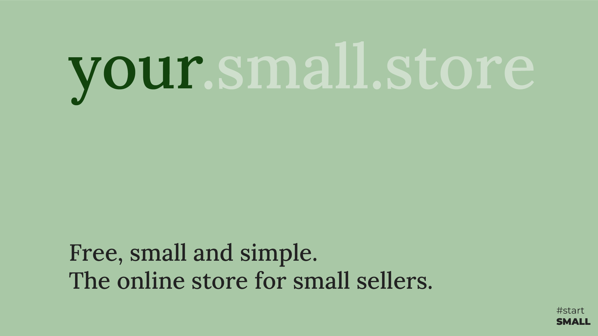 small-store - E-commerce store for small sellers and creators