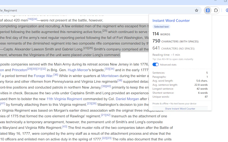 Instant Word Counter screenshot 2