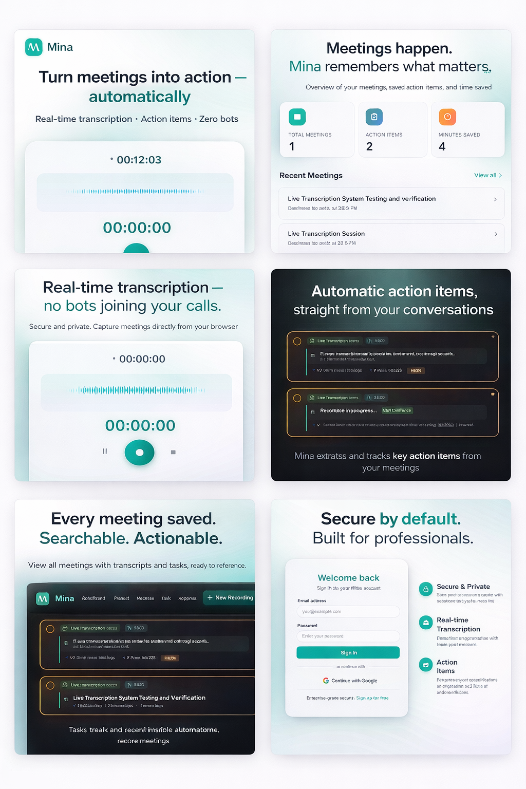 Mina - Main product screenshot demonstrating key features and user interface
