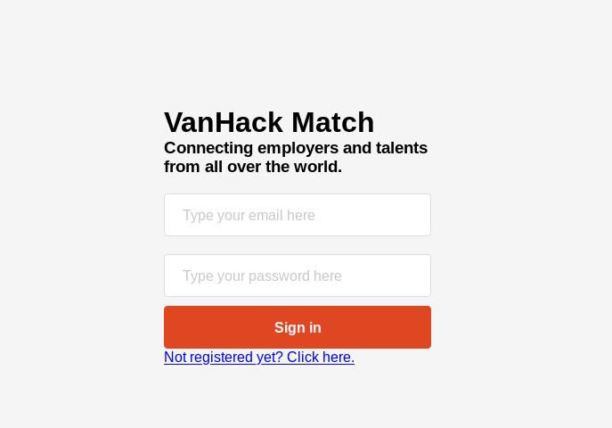 Vanhack Match gallery image