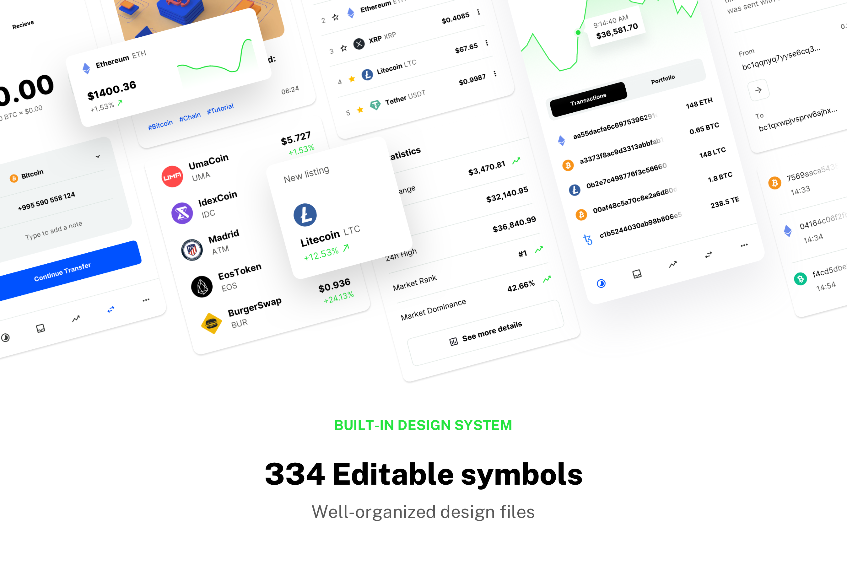 Cryptasa - UI Kit Defi (Crypto) Startups - 190 pagine e 334 simboli per le startup DEFI media 4