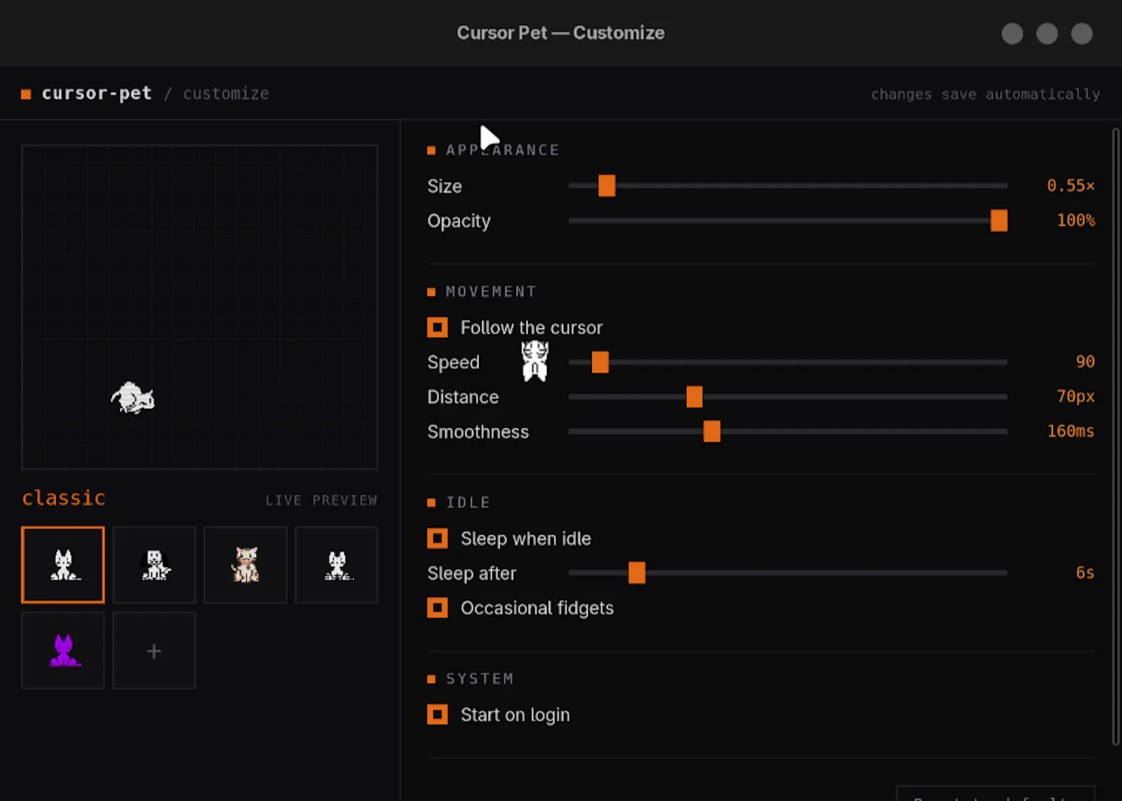 Cursor-pets screenshot 2