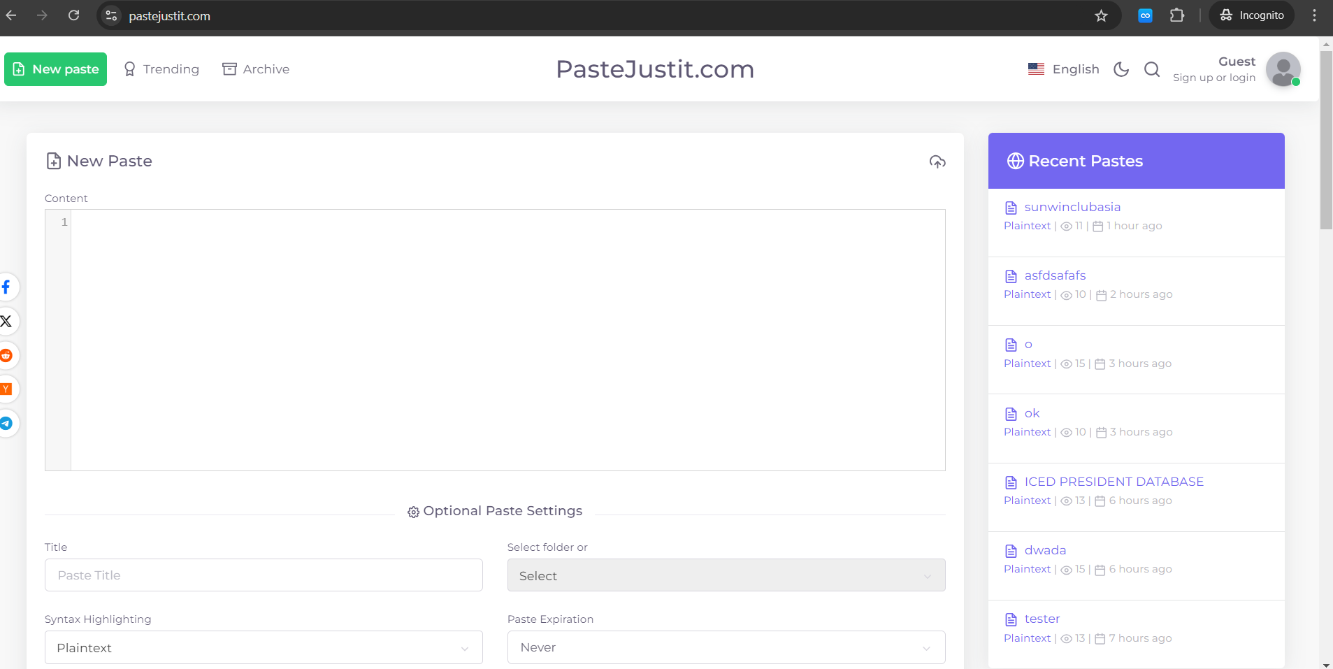 PasteJustit.com media 2