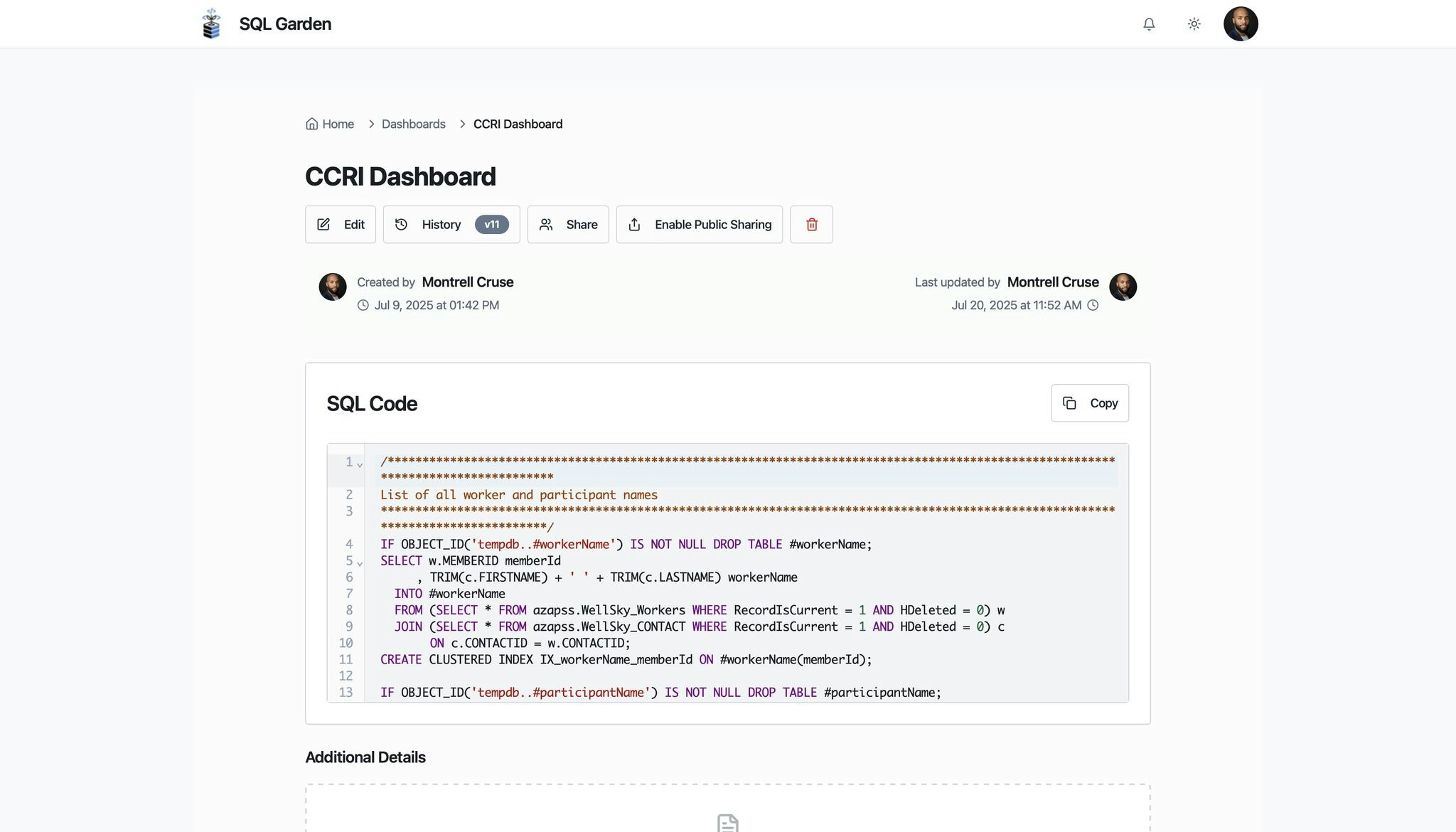 Média Jardin SQL - Organiser, version et réutiliser des extraits SQL 3