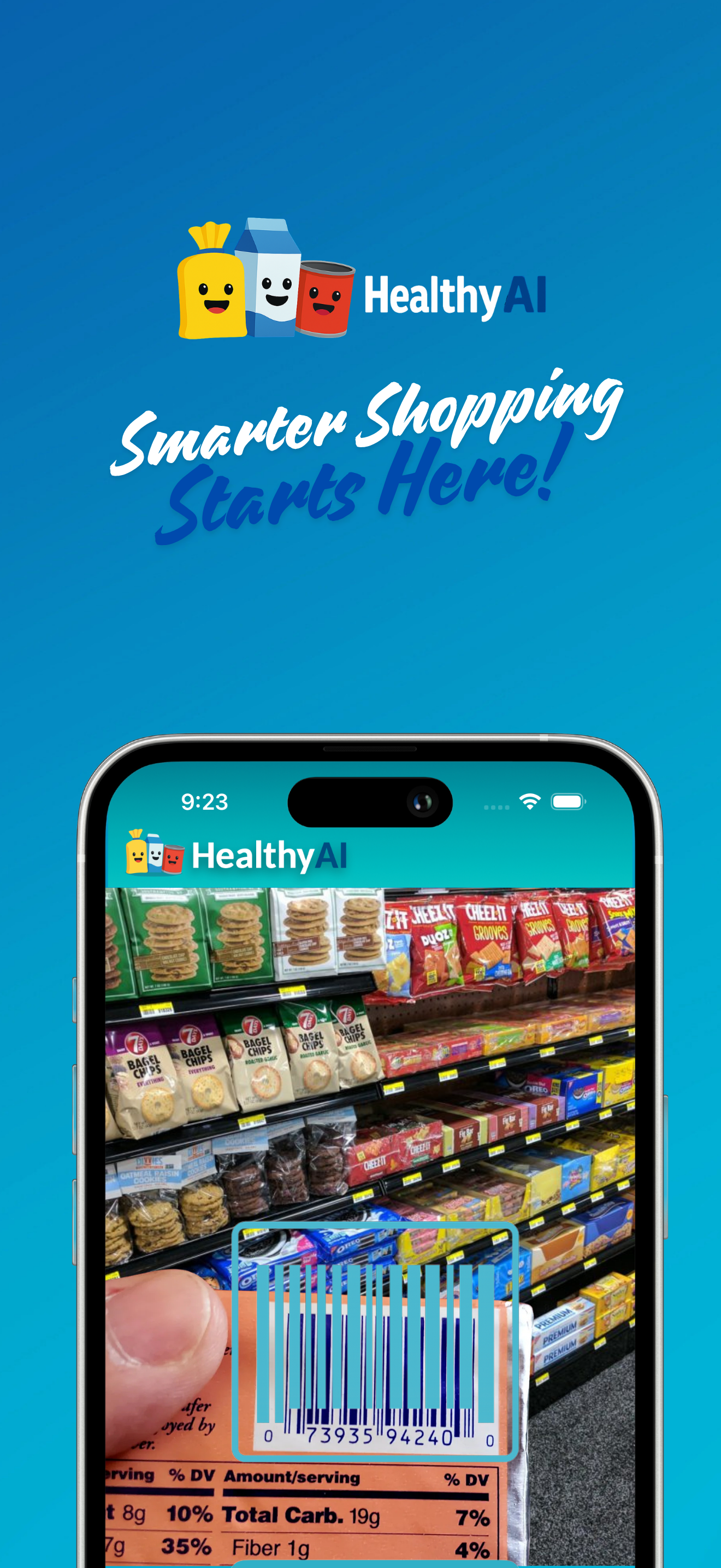 Healthyai - Ernährungsscanner - Wissen Sie, was Sie essen.Scan intelligenter.Wählen Sie gesünder. Medien 1