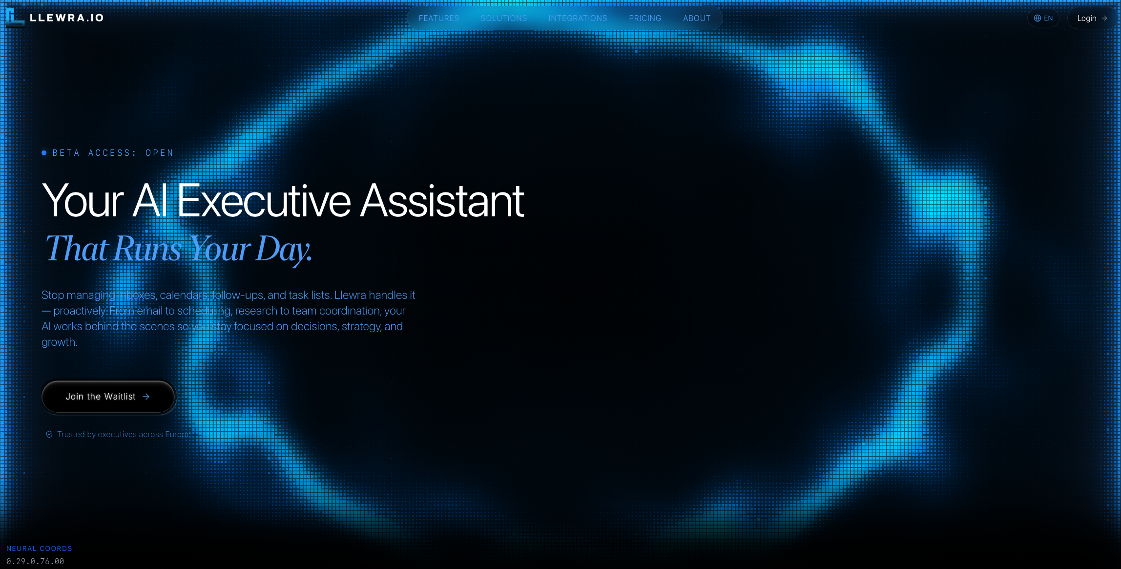Llewra - Main product screenshot demonstrating key features and user interface