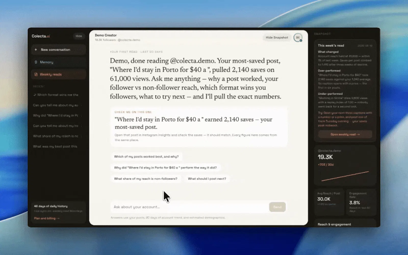 Colecta.ai screenshot 2