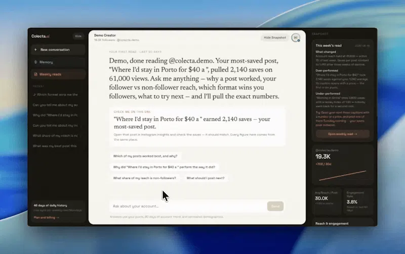 Colecta.ai screenshot 2