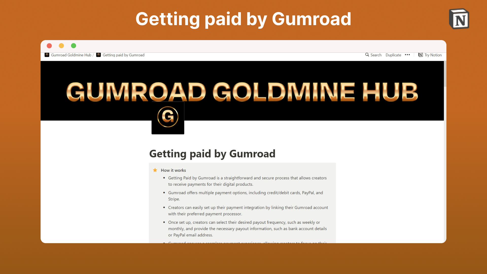 Gumroad Goldmine Hub media 11