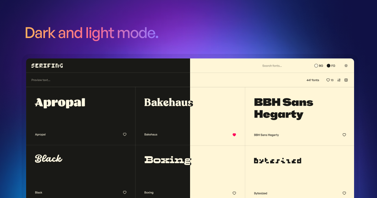 Serif.ing - Screenshot 3 showing product features and functionality