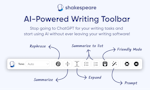 Shakespeare AI Writing Toolbar image