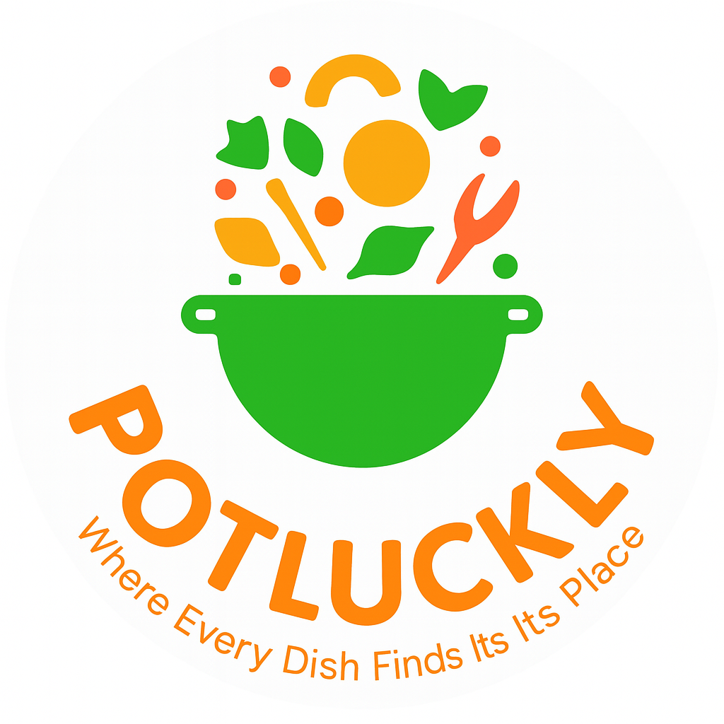 Potluckly - Perfect Potluck Planning App - Main screenshot showing features and interface