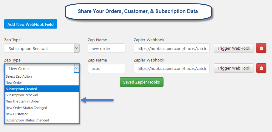 WooCommerce Zapier Extension gallery image