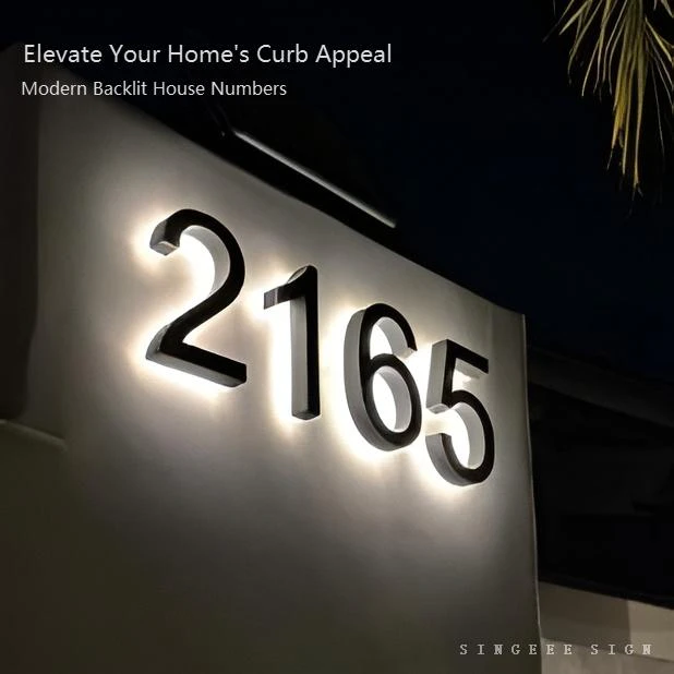 Singeee Solar Backlit LED House Number logo