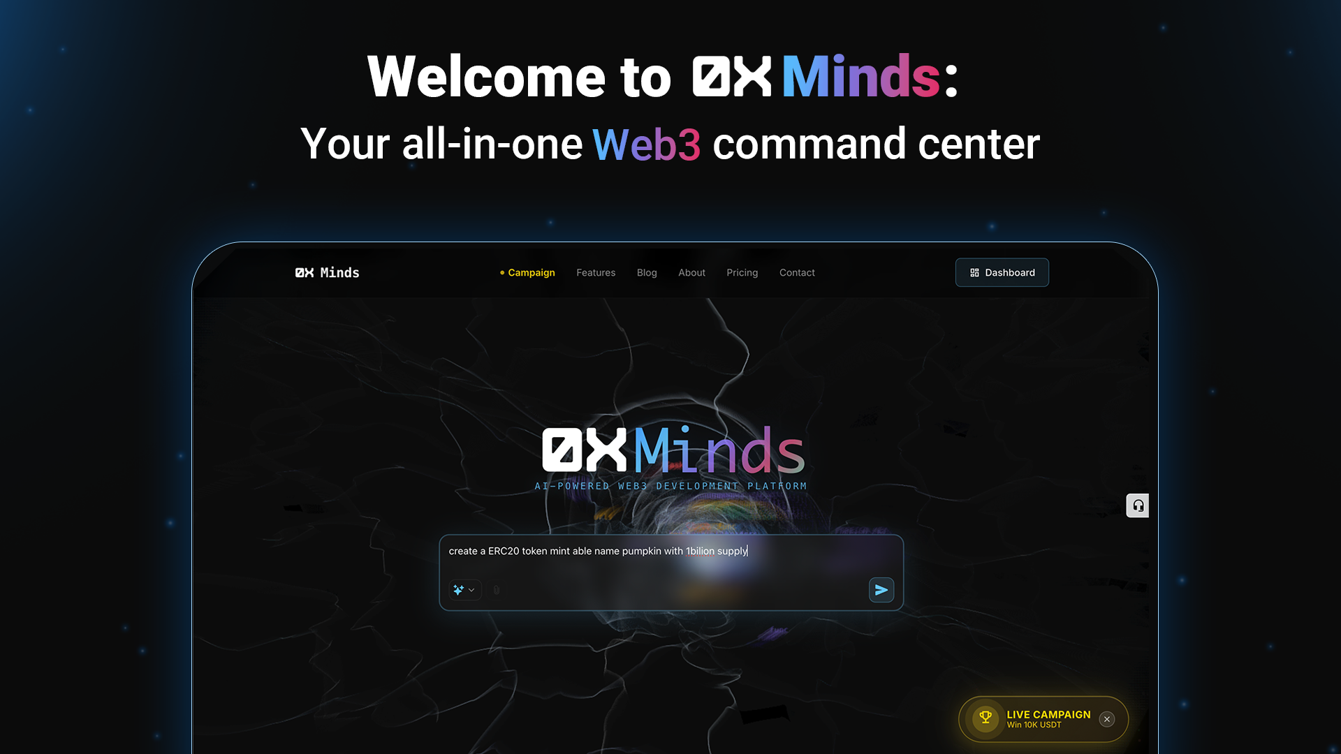 0Xminds - Main screenshot showing features and interface