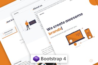 Identity - free landing page template gallery image