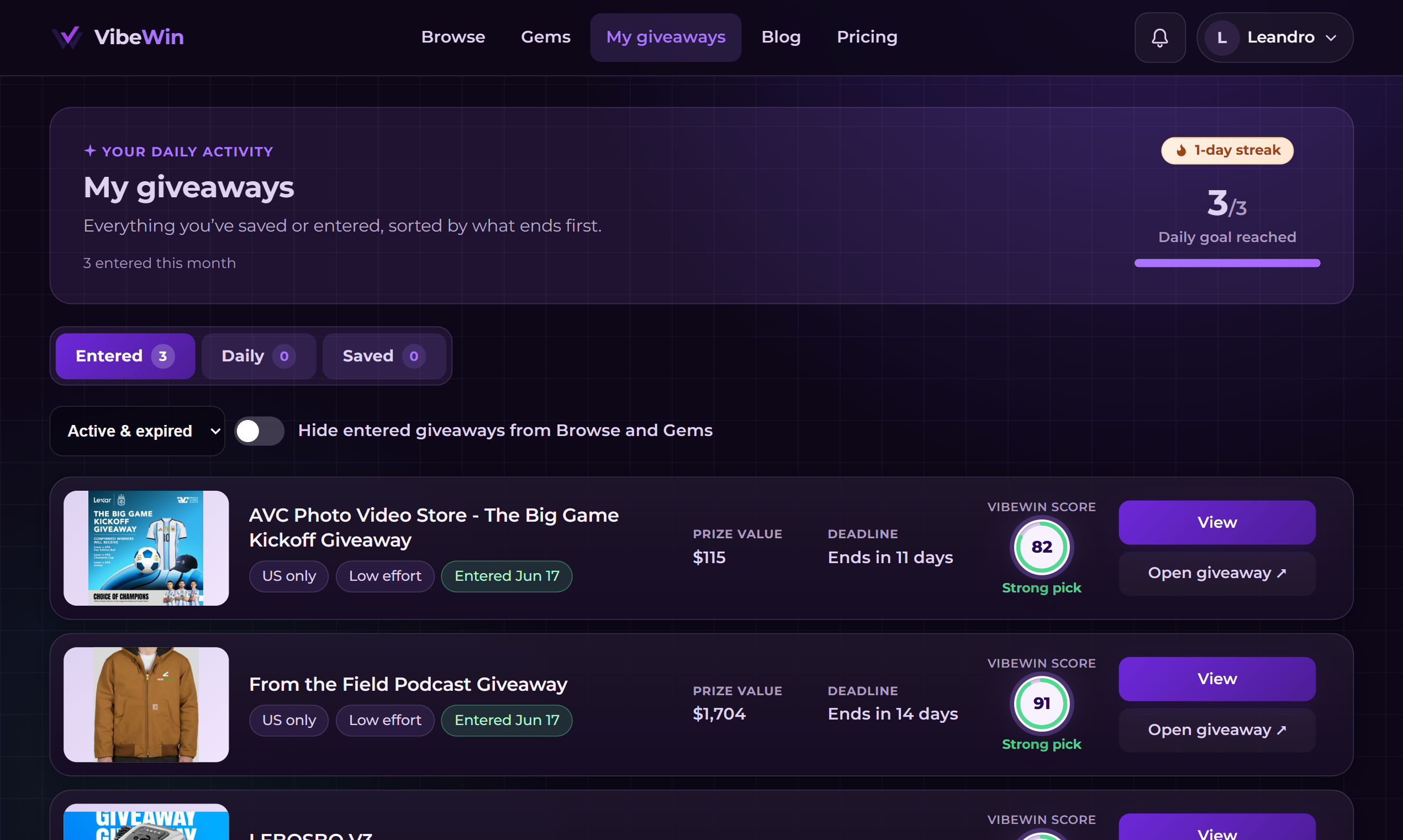 VibeWin gallery image