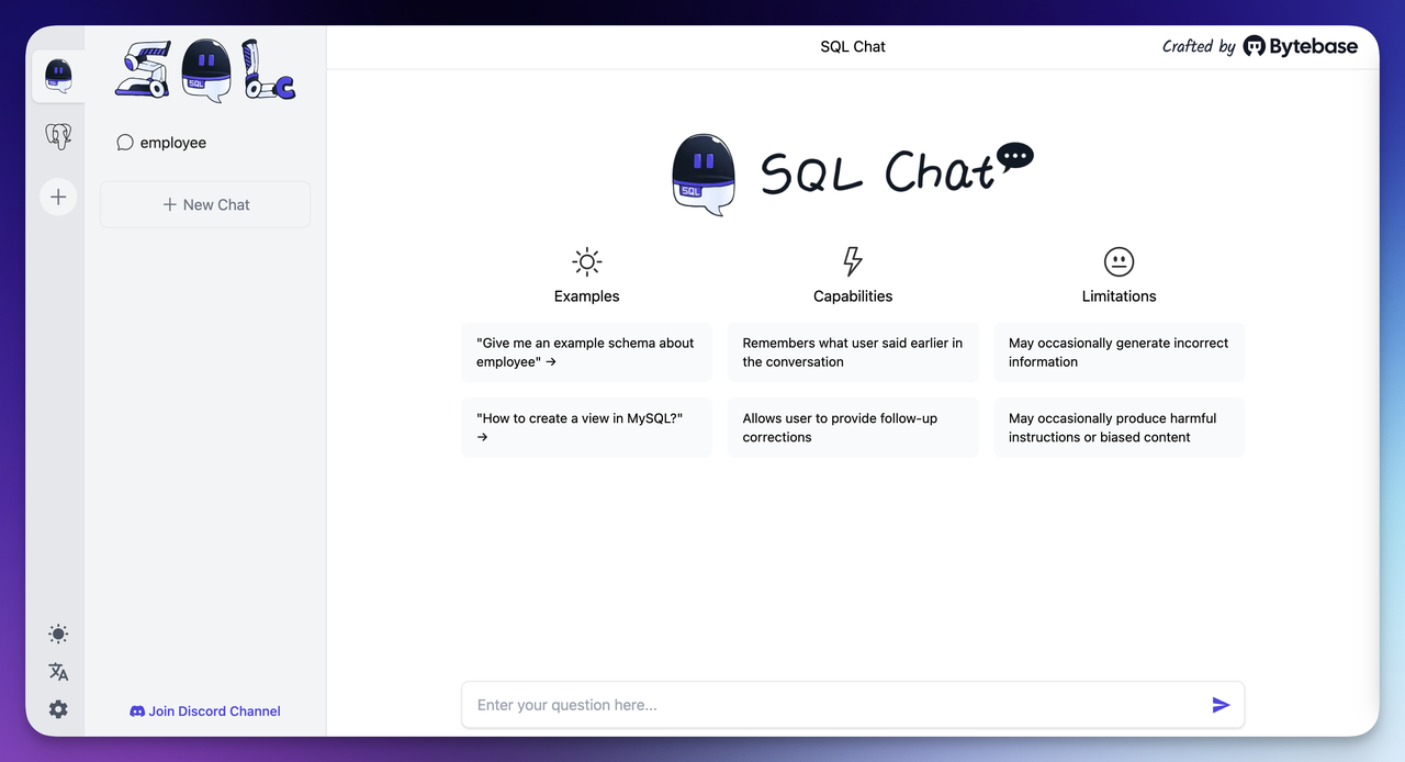 SQL 채팅 - Postgres, MySQL 및 SQL Server 용 ChatGpt 전원 SQL 클라이언트 미디어 1