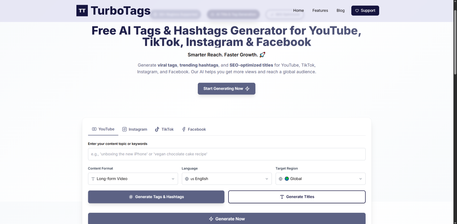 Media TurboTags - Free AI tool to generate tags, hashtags & titles 2