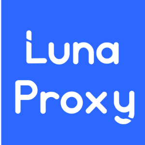 LunaProxy - Product Hunt launch logo and brand identity