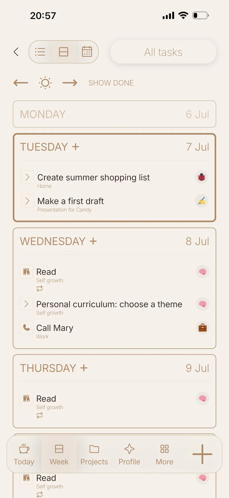 Project — Life Planner screenshot 3
