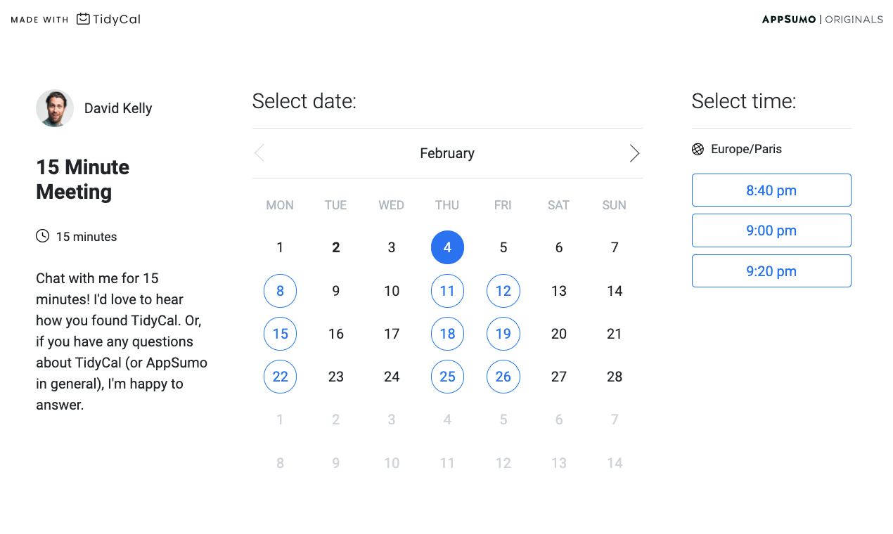 TidyCal - The simple booking solution | Product Hunt