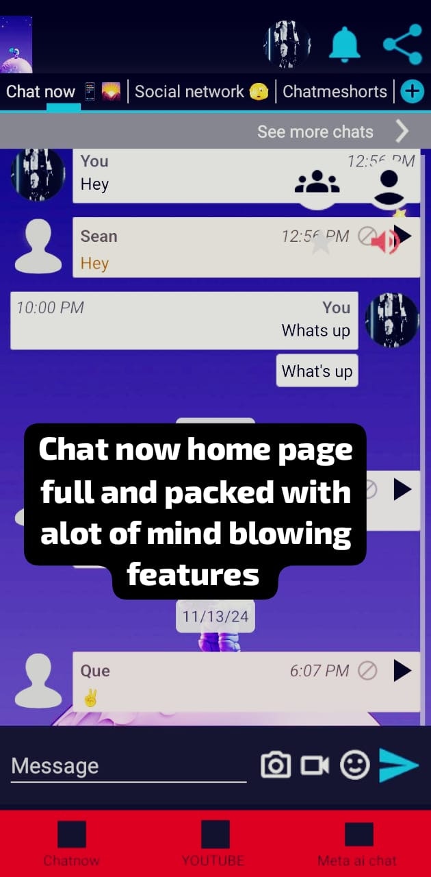 Media Chatme 2 - Chatme 2 "Satu aplikasi untuk YouTube, Spotify, Social, AI, & Chat." 4