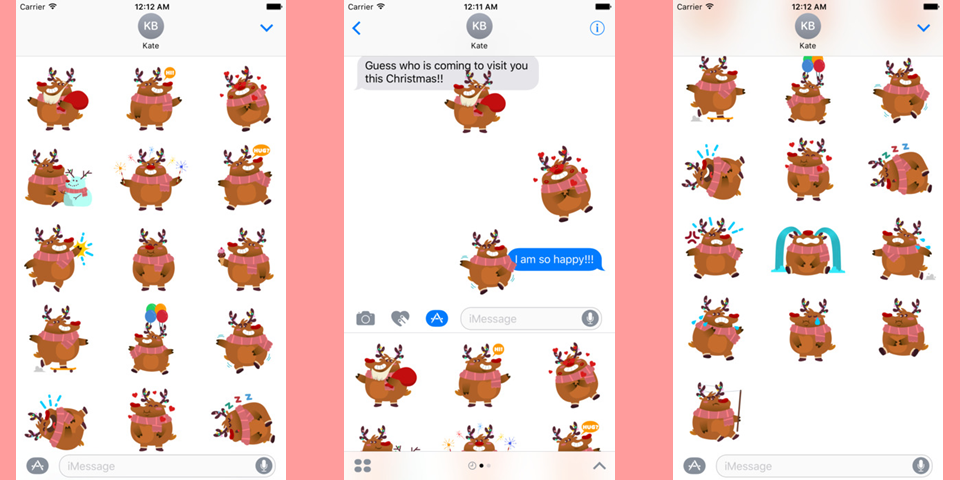 Rudolph the Fluffy Reindeer Stickers gallery image